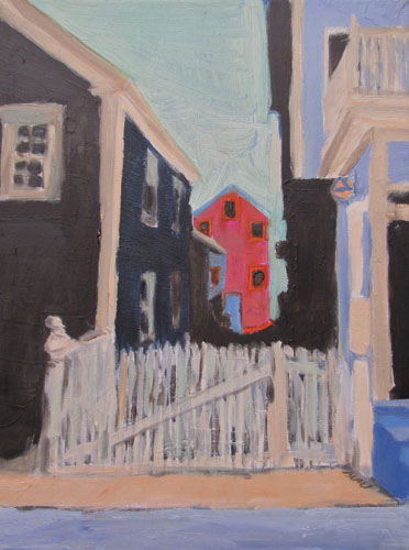 Provincetown maison - 5F (35x27) - huile sur toile